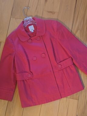 Halogen Poppy Pink  Double-Breasted Peacoat